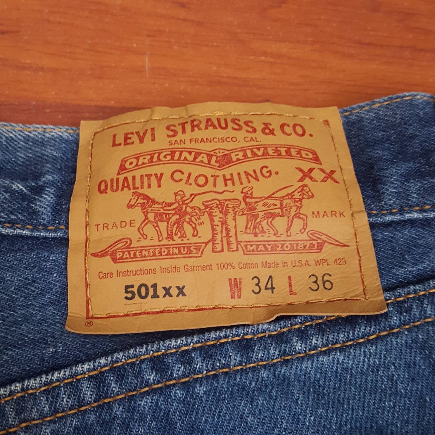 90's Levi's 501xx Jeans Fit Like 32W/33W and 33L | Etsy India