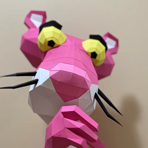 PINK PANTHER- 3D Papercraft - Wall Mount