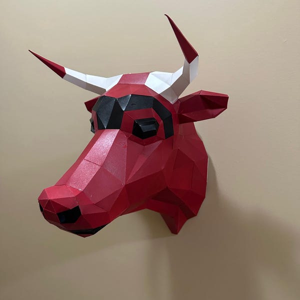 CHICAGO BULLS - 3D Poly Papercraft - Wall Mount,