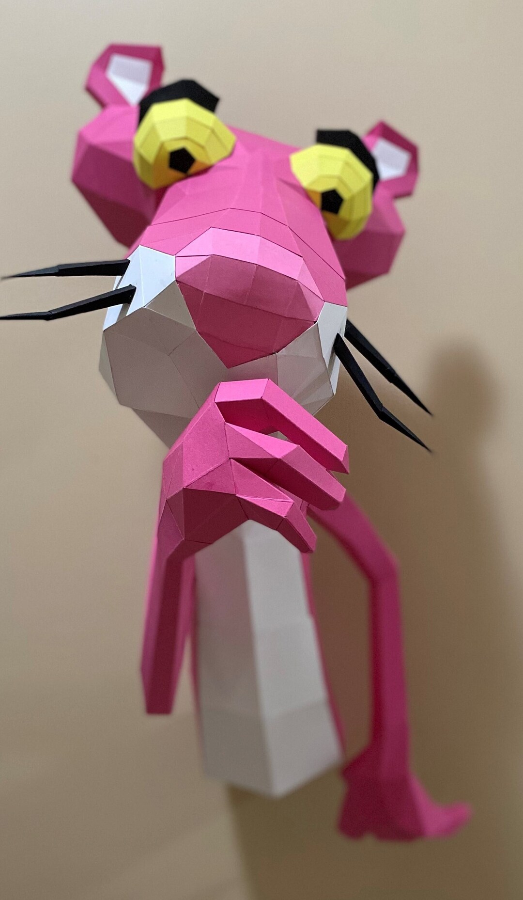 PINK PANTHER 3D Papercraft Wall Mount Etsy Österreich