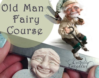 How to Sculpt a Polymer Clay Doll ~ Video, eBook, Template ~ Old Man Fairy Art Doll Class ~ Art Doll Making Tutorial