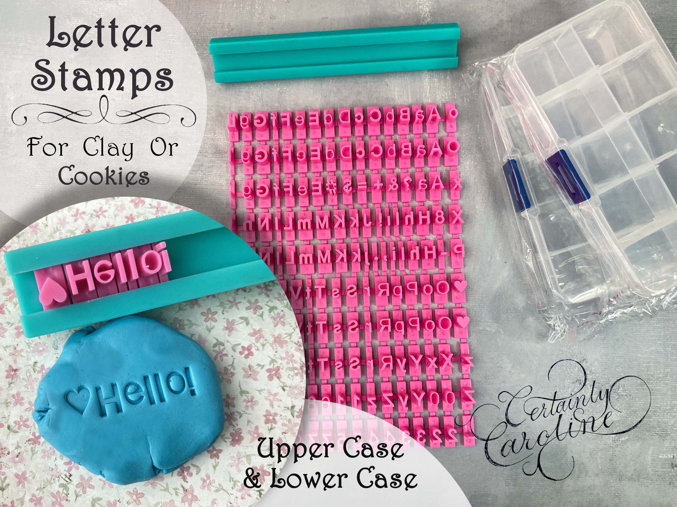 Letter Stamps Lower Case & Upper Case, 5mm 7mm Plastic Alphabet