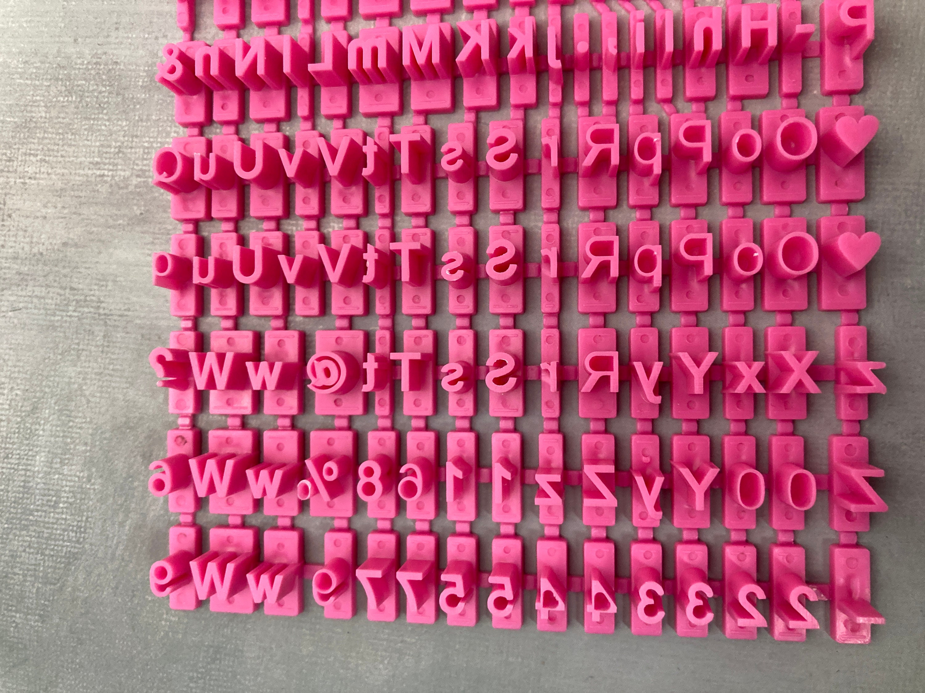 Letter Stamps Lower Case & Upper Case, 5mm 7mm Plastic Alphabet