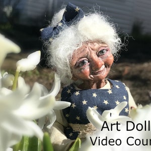 How to Sculpt a Polymer Clay Doll ~ Video, eBook, Template ~ Old Lady Fairy Art Doll Class ~ Art Doll Making Tutorial