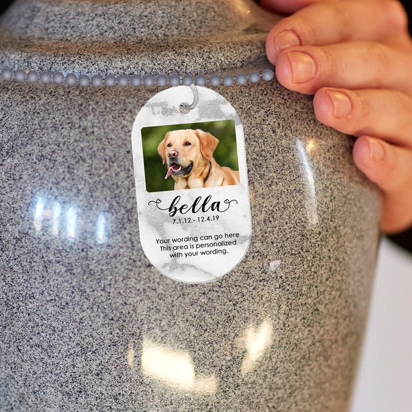 Pet Urn Tag- Pet Urn Plate- Dog Urn Tag- Dog Urn Tag- Pet Memorial Plate- Pet Memorial Tag- Pet Memorial Keepsake- Cat Urn Tag