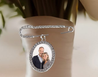 Remembrance Photo Pin for Wedding Bouquet- Bouquet Photo Charm- Memory Pin- Bride Bouquet Memorial Charm- Wedding Photo Charm Bouquet