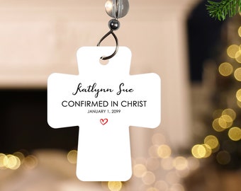 Ornement de confirmation - Ornement de Noël confirmé - Ornement de confirmation personnalisé souvenir - Confirmé dans le Christ