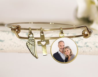 Pulsera de ala de ángel- Joyería de ala de ángel- Pulsera conmemorativa- Regalo conmemorativo- Regalo de simpatía- Pulsera de ángel guardián- Alas de ángel personalizadas