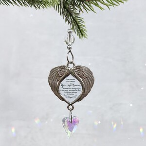Personalized The Light Remains Ornament- Memorial Ornament Personalized- Personalized Angel Ornament- Personalized Angel Christmas Ornament