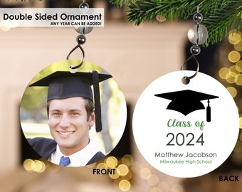 Graduation Ornament- Graduation Christmas Ornament- College Graduation Ornament- High School Graduation Ornament- Class of 2024 Ornament