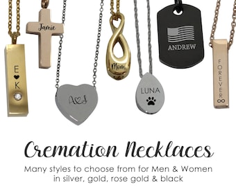 Cremation Necklace for Men- Cremation Necklace for Women- Urn Necklace for Human Ashes- Urn Necklace for Men- Urn Necklace for Women- Heart