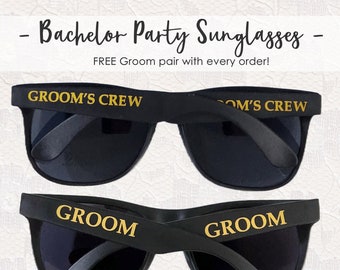 Grooms Crew Sunglasses- Bachelor Party Sunglasses- Bachelor Sunglasses- Bachelor Party Accessories- Bachelor Party Favors