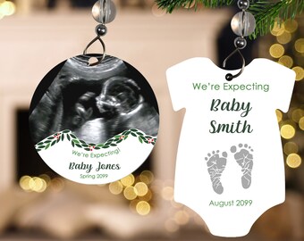 Baby Announcement Ornament- Coming Soon Ornament- Expecting Ornament- Pregnancy Ornament- Pregnancy Christmas Ornament- Pregnant Ornament