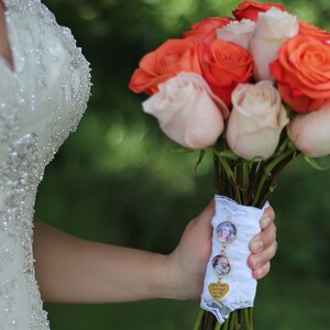 Wedding Bouquet Charm for bride or bridesmaid- Custom Photo Wedding Bouquet Charm- Bouquet Photo Charm- Bride Bouquet Charm