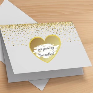 Will You Be My Godparents Card- Will You be My Godmother Card- Will You Be My Godfather Card- Godmother Greeting Card- Card for Godmother