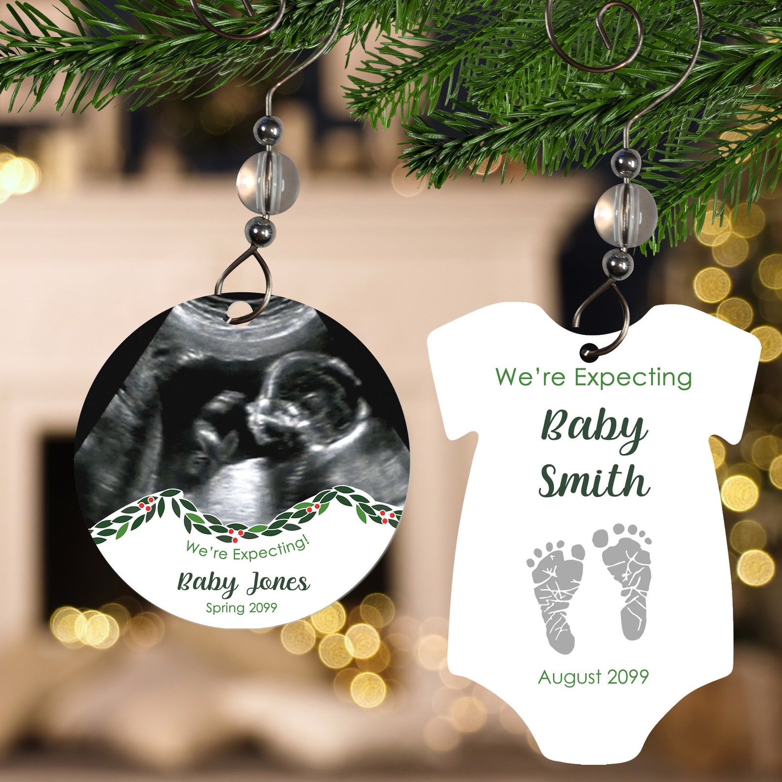 Pregnancy Announcement Ornament Were Expecting Ornament Were Etsy