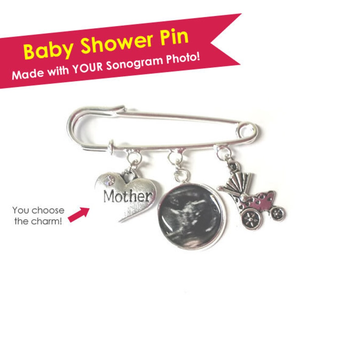 Mom Baby Shower Pins Baby Shower Corsage Pin Mommy to Be Etsy