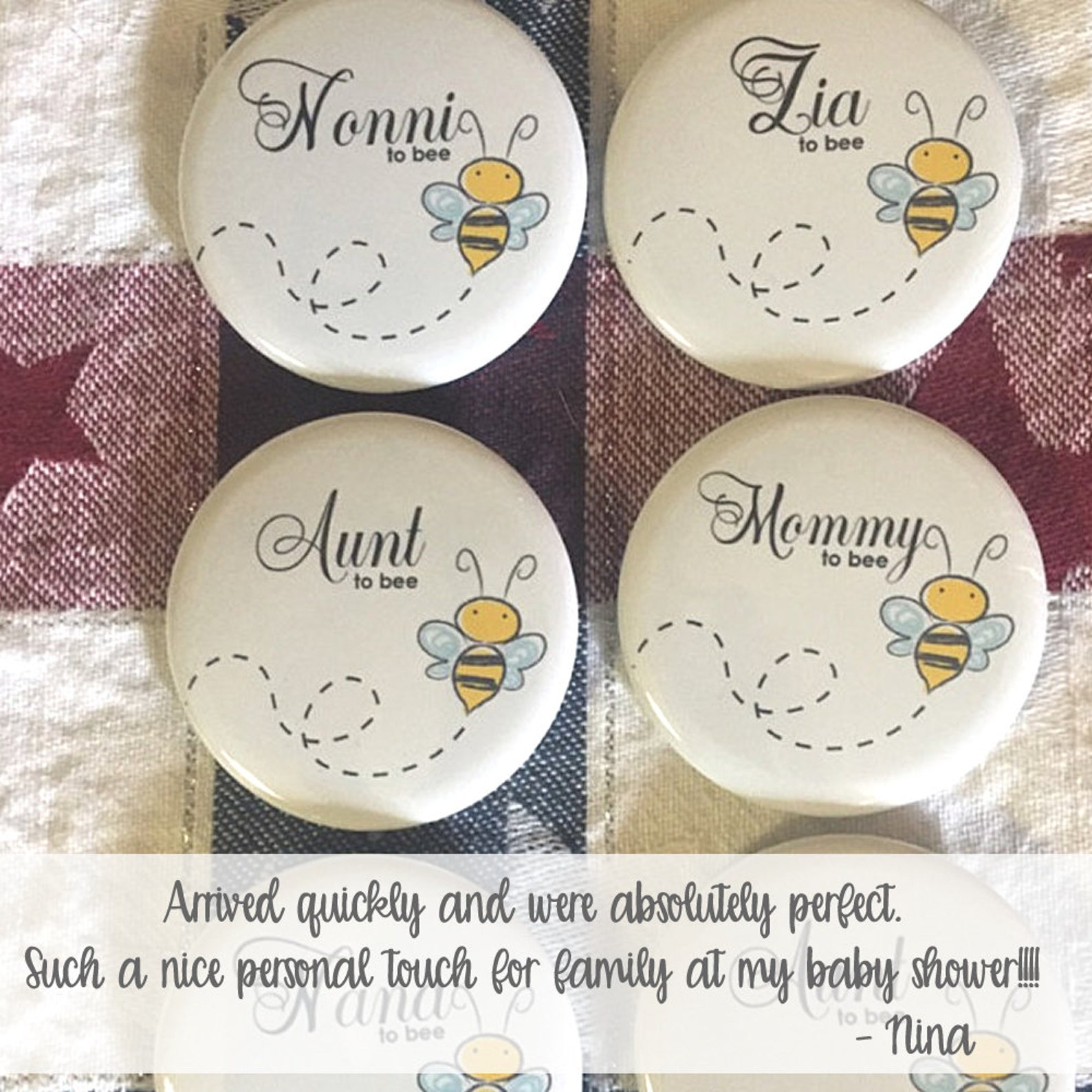 Baby Shower Pins Baby Shower Pins for Mom and Dad Baby Etsy