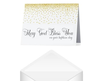 Baptism Card- Christening Card- Baptism Greeting Card- Girl Baptism Card- Boy Baptism Card- On Your Christening Day- On Your Baptism Day