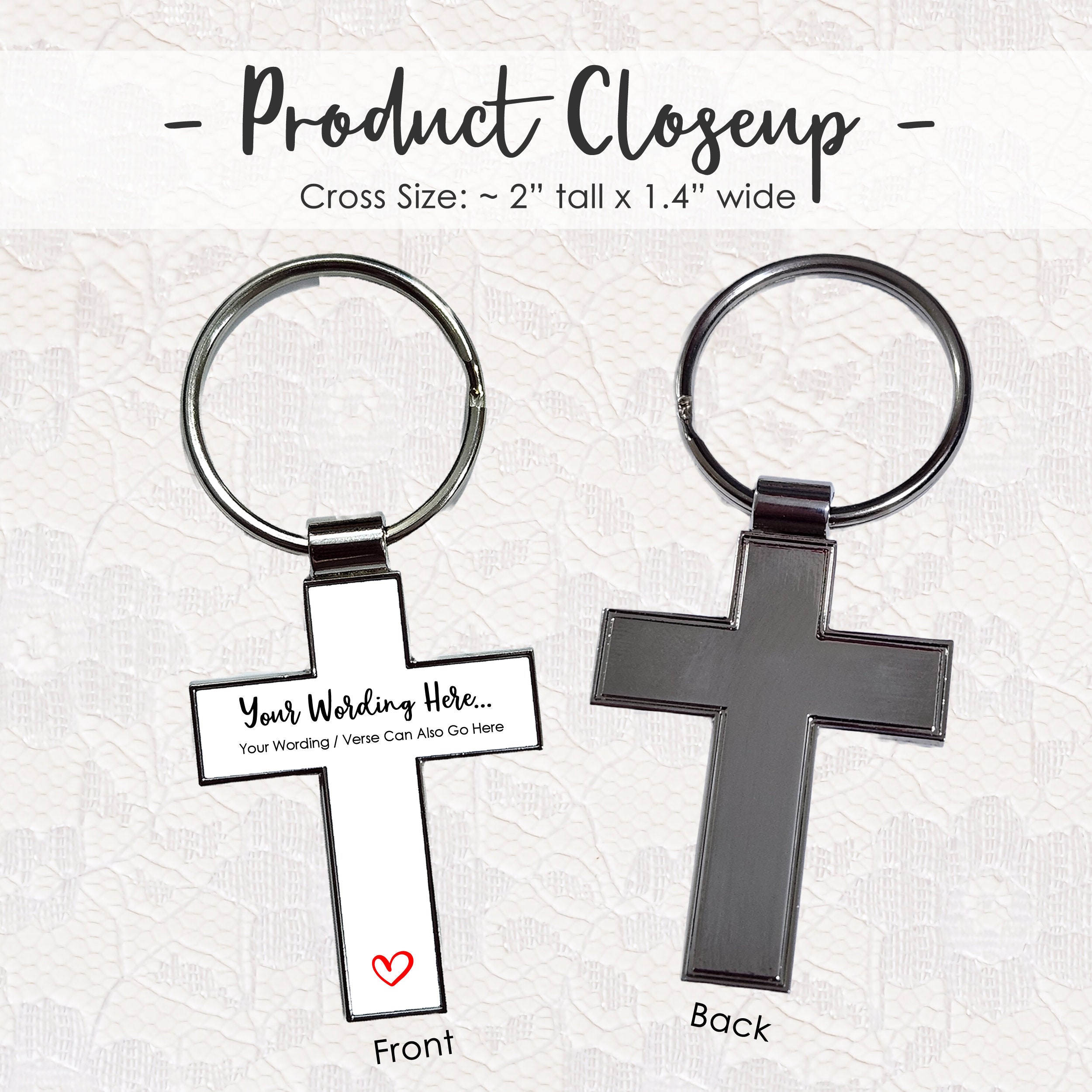 Personalized Cross Keychain- Confirmation Keychain- Bible Verse ...