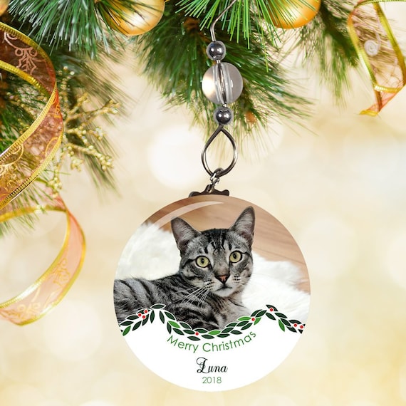 Cat Christmas Ornament Personalized Cat Ornament Pet Etsy