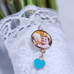 Wedding Memorial Bouquet Charm Wedding Bouquet Memorial Charm Wedding Memorial Charm Wedding Keepsake Bridal Bouquet Photo Charm image 6