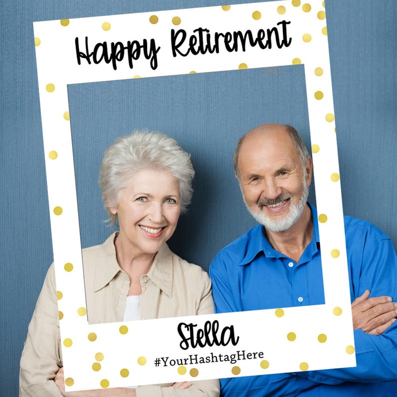 Retirement Photo Prop Retirement Photo Booth Frame Etsy