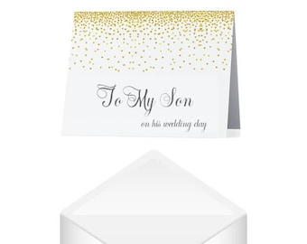 To Our Son on His Wedding Day Card- Son Wedding Card- Son Wedding Greeting Card- To My Son on His Wedding Day Card- On Your Wedding Day Card