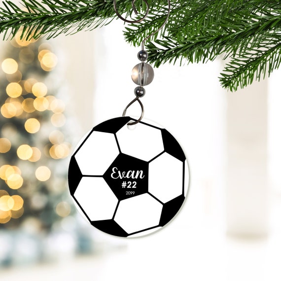 Soccer christmas ornaments personalized Clearance