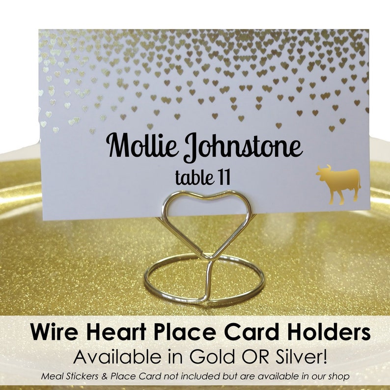 Wire Place Card Holder Metal Place Card Holder Heart Place Etsy