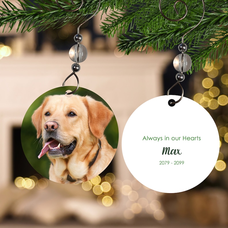 Dog Christmas Ornament Personalized Dog Ornament Pet Memorial Ornament Custom Ornament Pet Ornament Pet Christmas Ornament Dog Memorial image 10