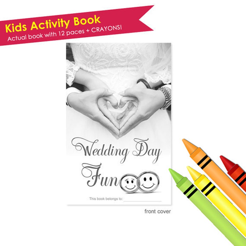 Download Party Favors Childrens Kids Wedding Coloring Book Sale 10 Wedding Activity Book Plus Crayons Wedding Kids Activity Book Kids Wedding Coloring Book Party Favors Games