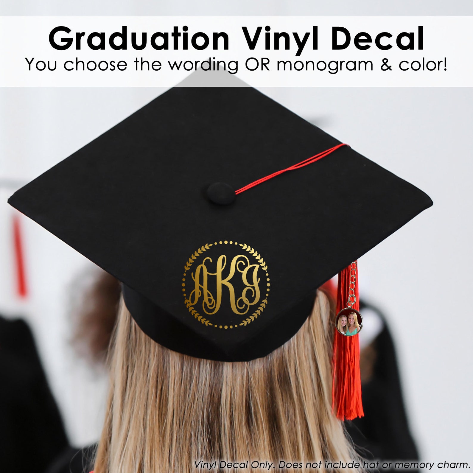 Graduation Cap Vinyl Graduation Cap Monogram Graduation Cap Etsy