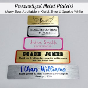 Metal Trophy Plate- Plaque Plate- Perpetual Plate- Perpetual Plaque Plates- Award Plates
