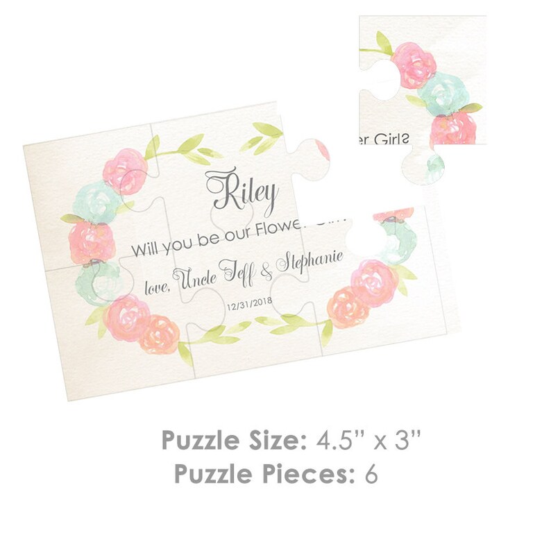 Flower Girl Proposal Flower Girl Puzzle Will You Be My Etsy