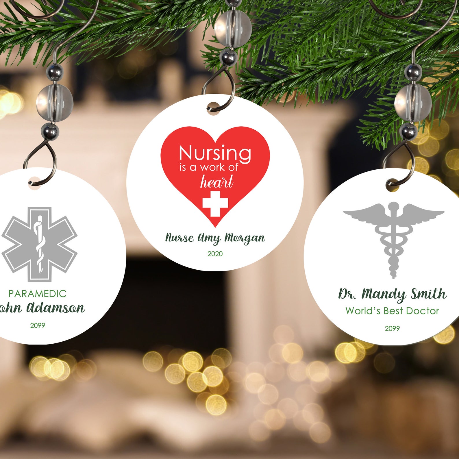 Nurse Ornament Nurse Christmas Ornaments RN Ornament - Etsy