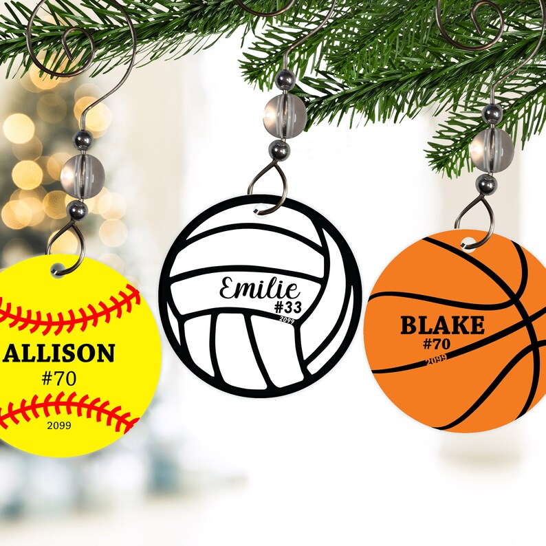 Sports Christmas Ornaments Personalized Sports Ornament  Etsy