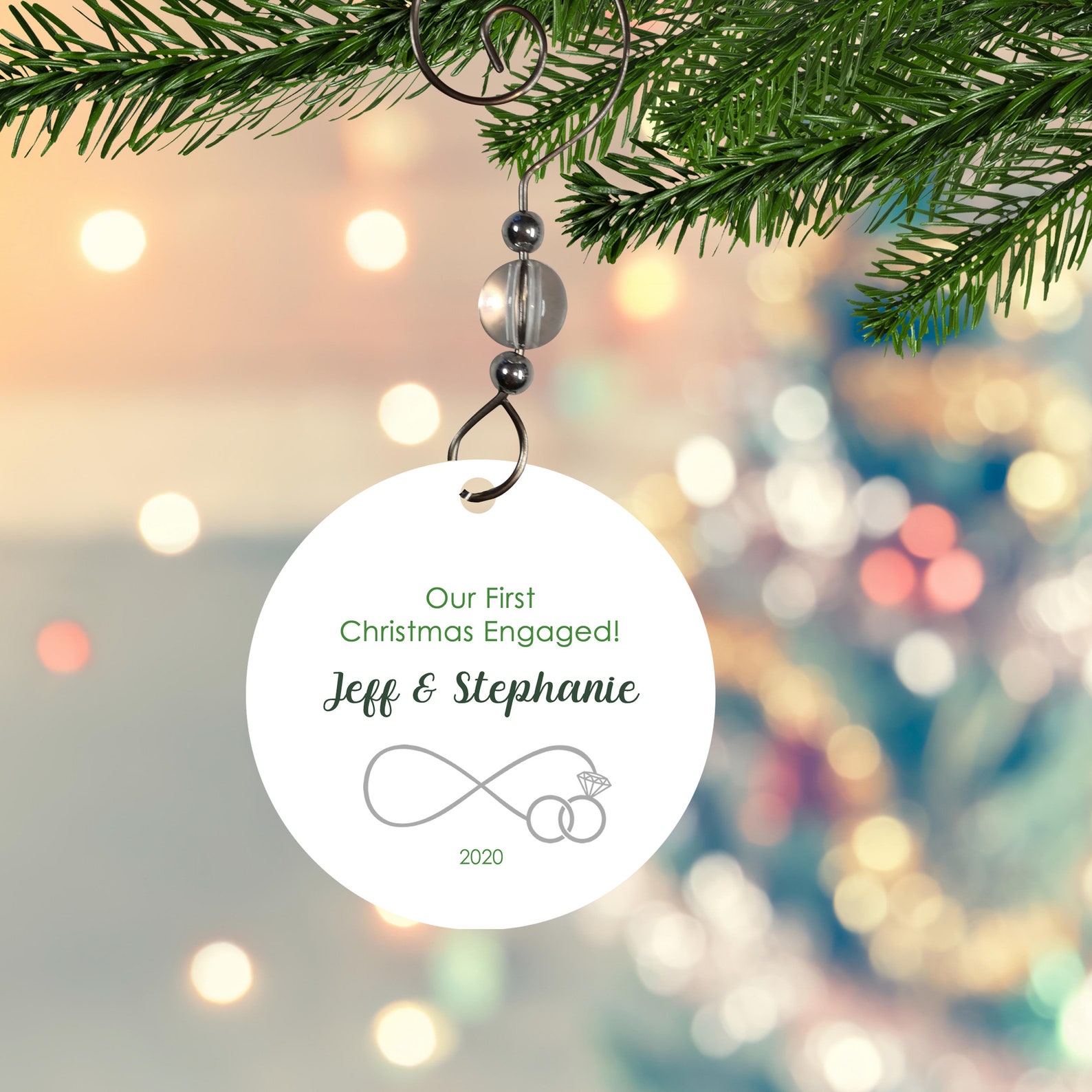 Couples Ornament Couple Ornament Engagement Ornament Photo Etsy
