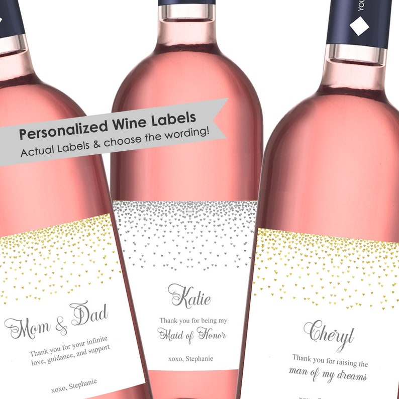 Bridesmaid Thank You Wine Bottle Label Thank You for Being My Etsy