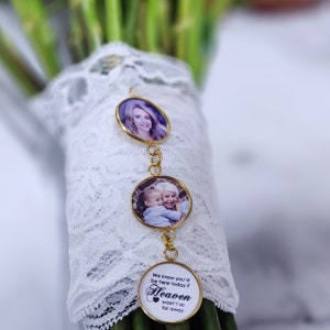 Wedding Memorial Bouquet Charm Wedding Bouquet Memorial Charm Wedding Memorial Charm Wedding Keepsake Bridal Bouquet Photo Charm image 3