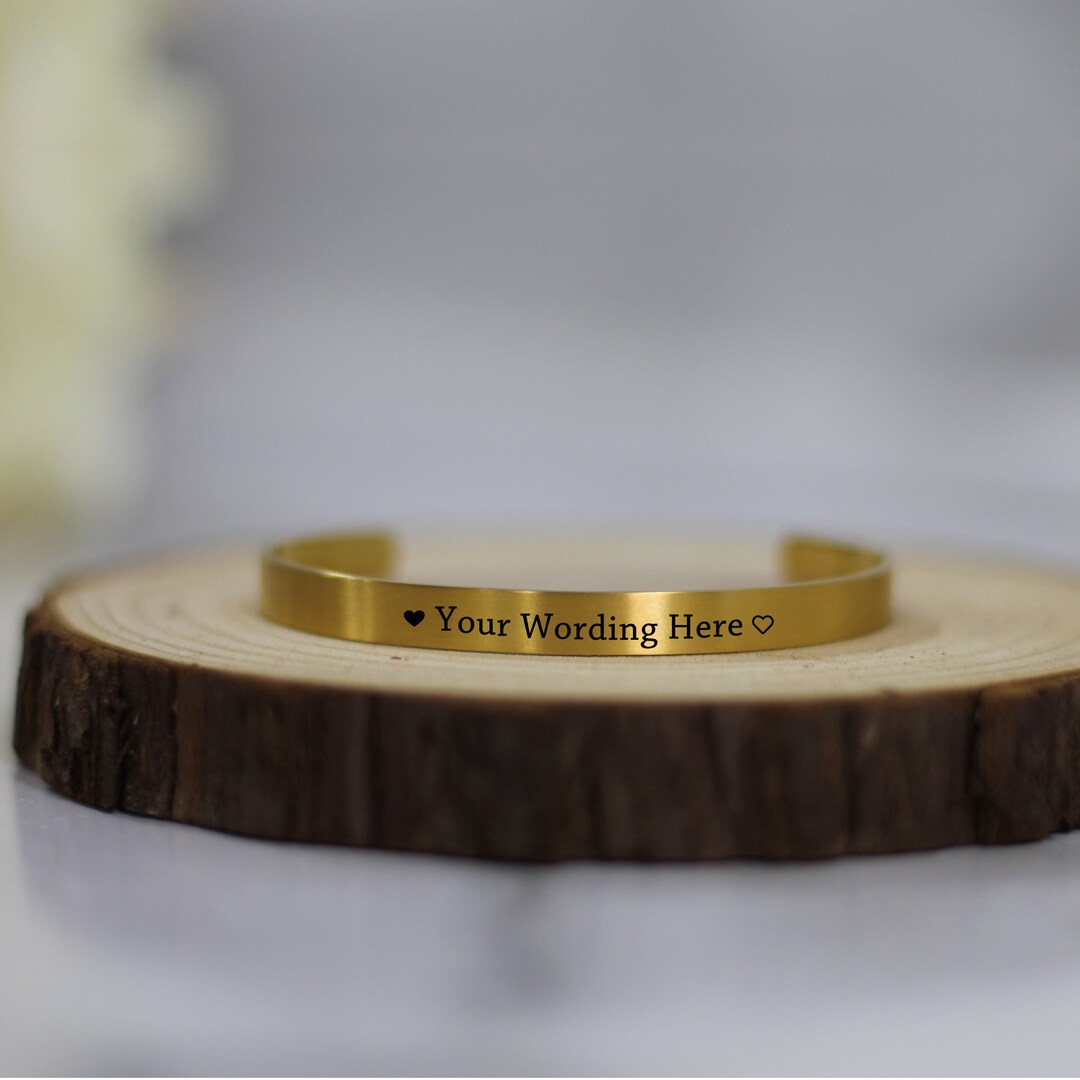 Custom Cuff Personalized Cuff Bracelet- Personalized Stacking Bracelet ...