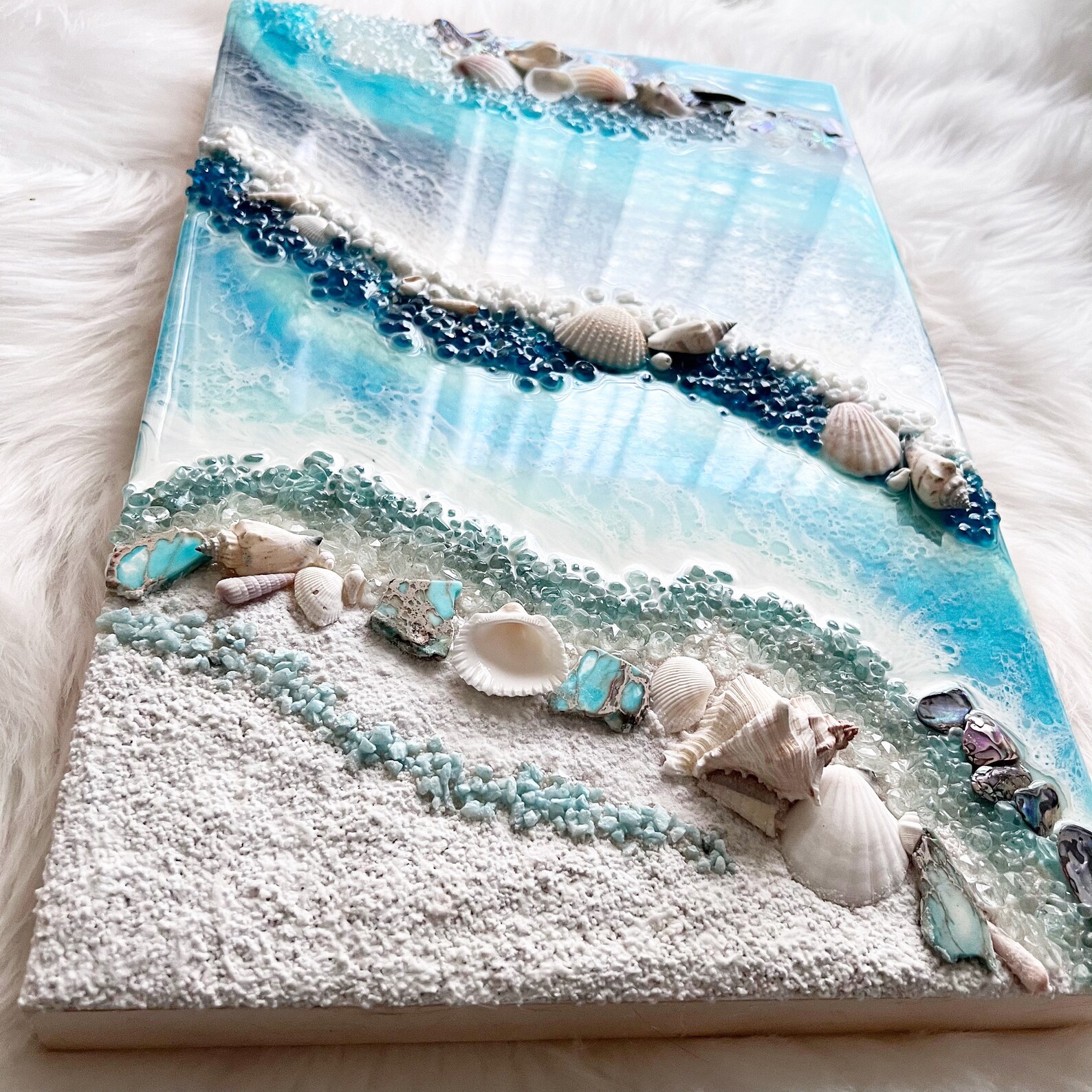 Closeout 12 X 18 Resin Beach Wall Art Resin Ocean Art Etsy UK