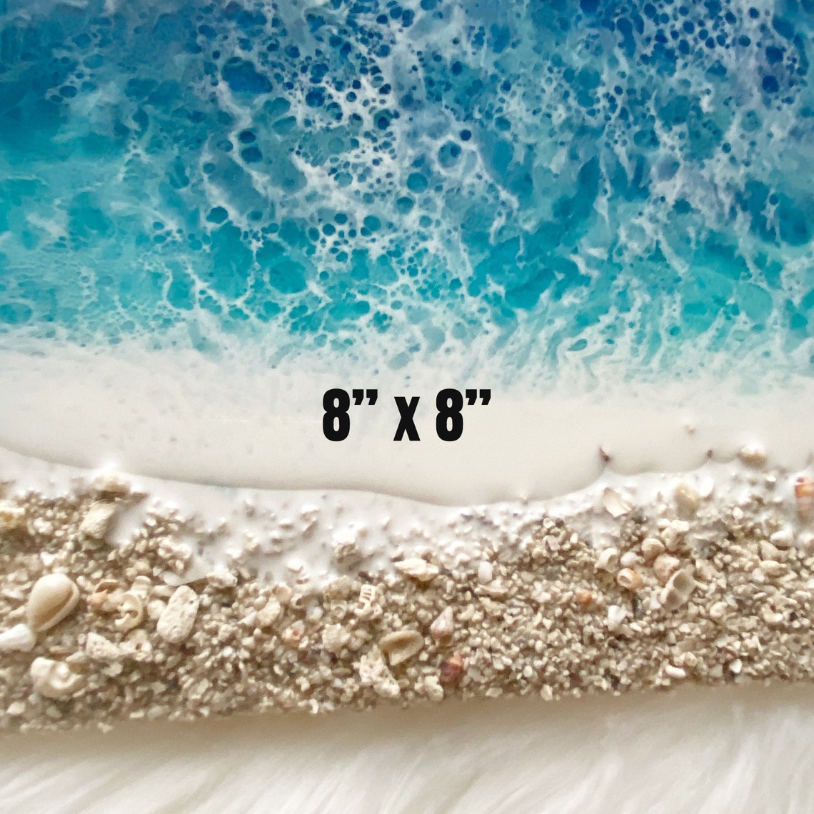8 X 10 Resin Beach Art Cradled Wood Panel Resin Ocean Etsy
