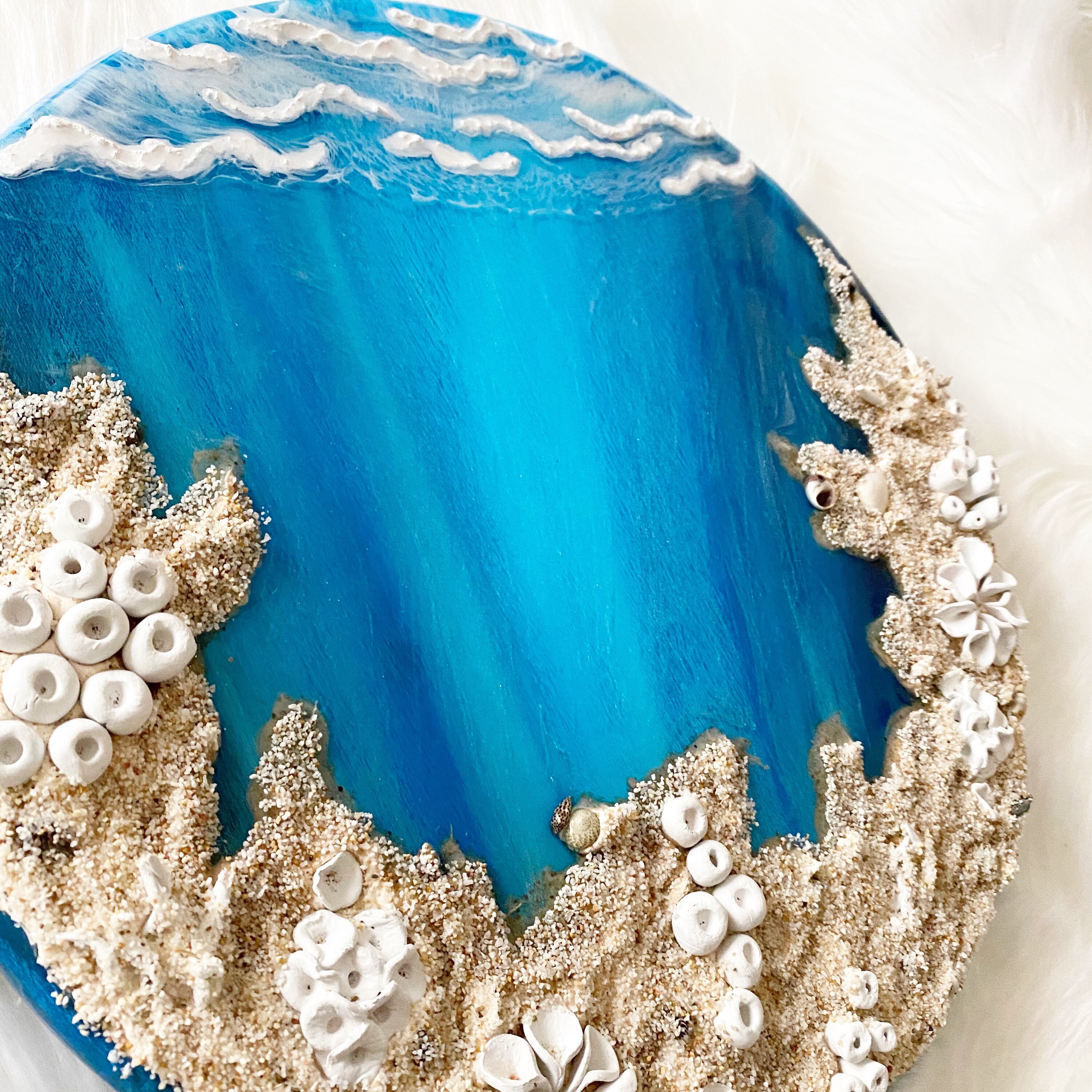 16 Resin Beach Wall Art Resin Ocean Art Beach Decor Waves Etsy