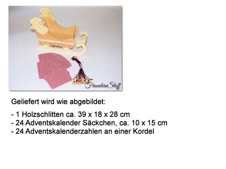 Advent calendar wooden sledge advent calendar sledge