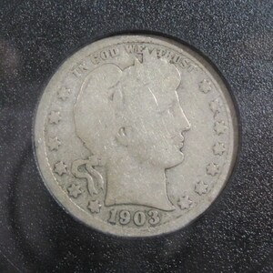 1903 silver Barber quarter (#E98L)