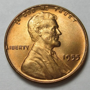 1955 Lincoln Wheat Cent -Choice UNC Red- (#E531m)