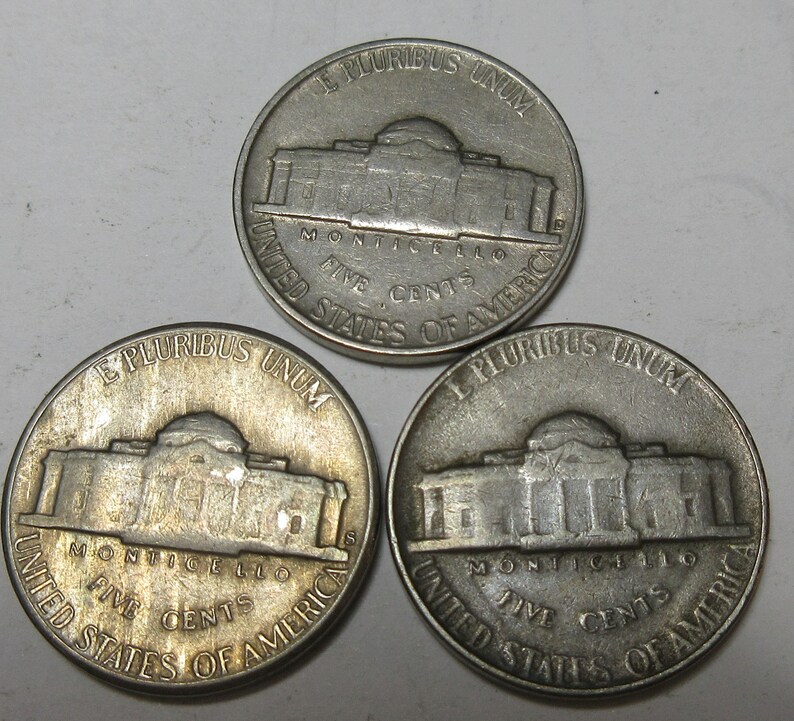 #E212A 1954-PDS Jefferson Nickels