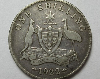 1922 Shilling Australia 92.5% Silver (#E519f)