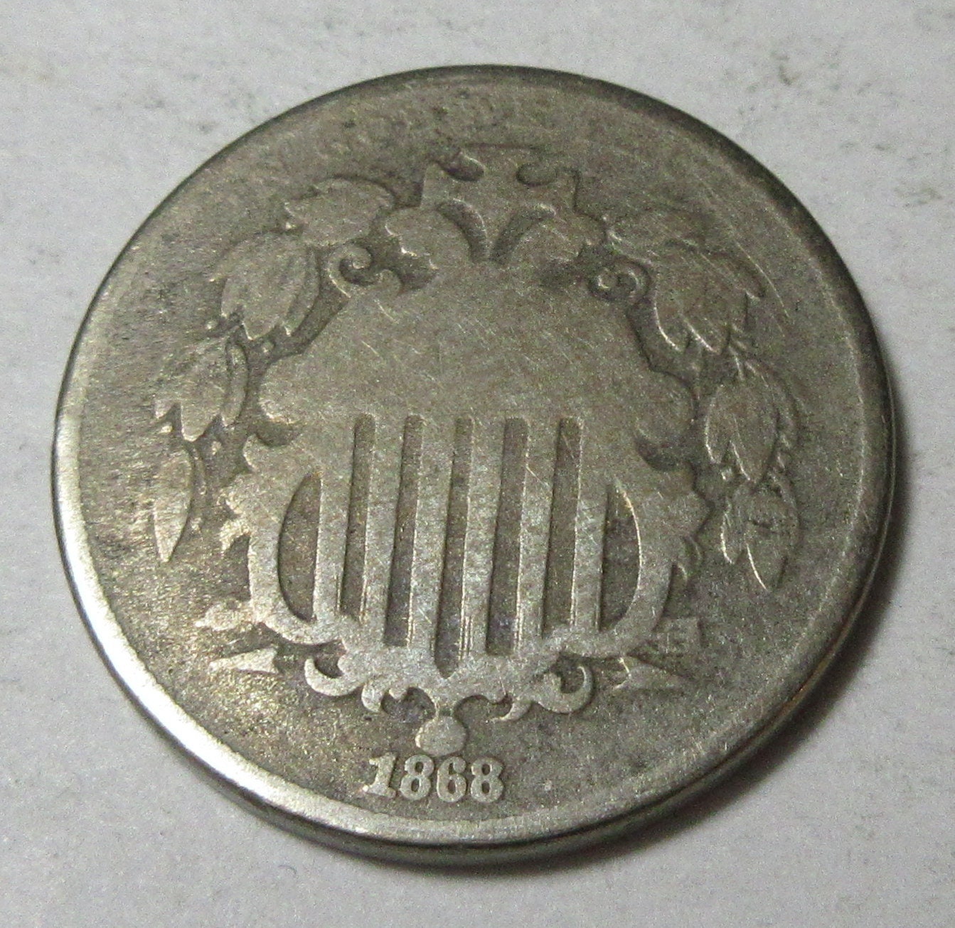 1868 Shield Nickel (#E124N)